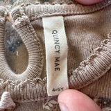 Quincy Mae Taupe Floral Long Sleeve Top