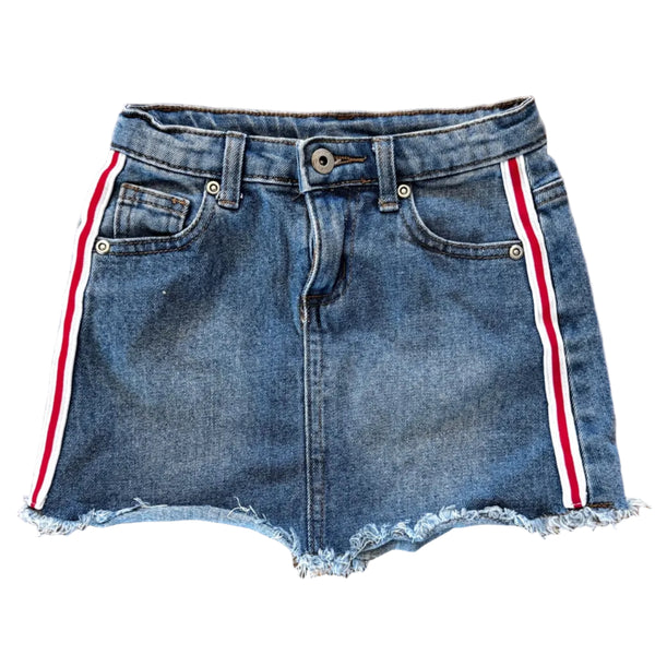 Seed Denim Stripe Skirt