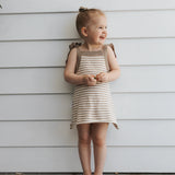 Ziggy Lou Tan Stripe Knit Dress