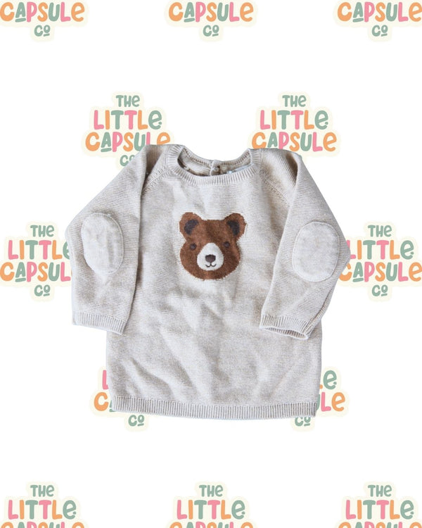 Purebaby Lightweight Bear Face Jumper