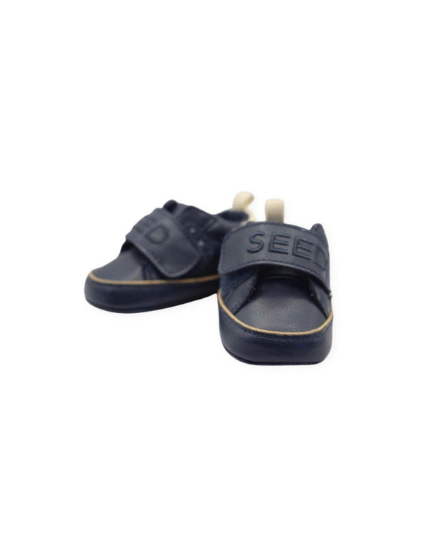 Seed Heritage Navy Leather & Canvas Sneakers