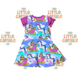 Our Little Legend Unicorn Christmas Skater Dress