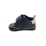 Seed Heritage Navy Leather & Canvas Sneakers