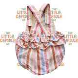Purebaby Stripe Frill Playsuit