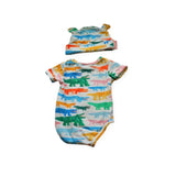 Halcyon Nights  Romper & Hat Set Crocodiles