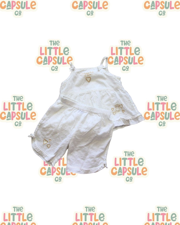 Topolino White 2-Piece Cami Set