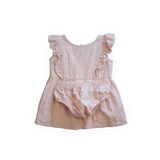Rai & Co Pink Cotton Dress & Bloomer Set