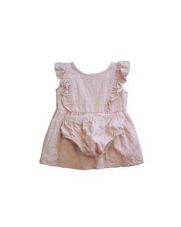 Rai & Co Pink Cotton Dress & Bloomer Set