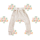 Our Little Legend Taupe Cotton Rib Bottoms