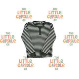 Country Road Green & Crème Waffle Long Sleeve Top