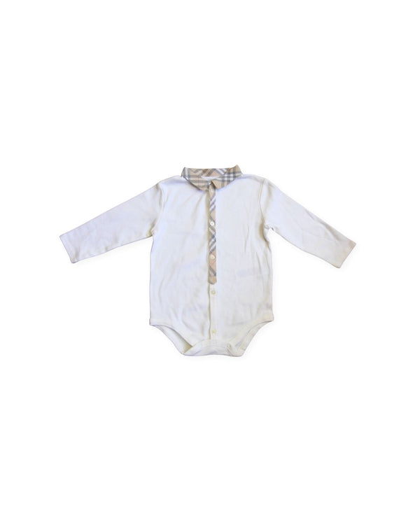 Burberry Children White Shirt w Check Collar
