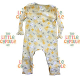 Peek Cotton Bumble Bee Long Sleeve Romper KL m