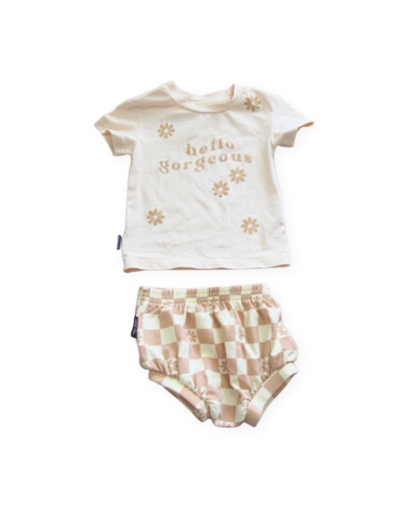 Tiny Tribe “Hello Gorgeous” Tee & Bloomer Set
