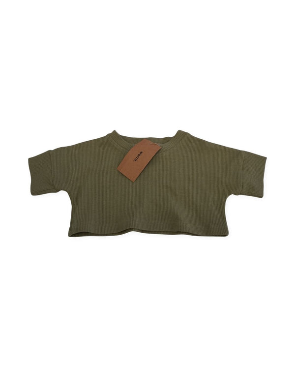 Worrn Olive Green Rib Tee