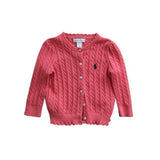 Ralph Lauren Pink Cable Knit Cardigan