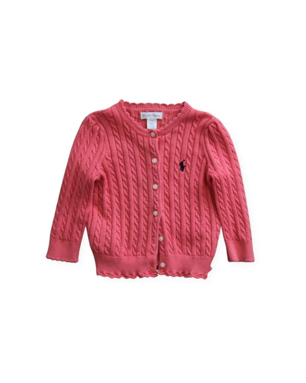 Ralph Lauren Pink Cable Knit Cardigan