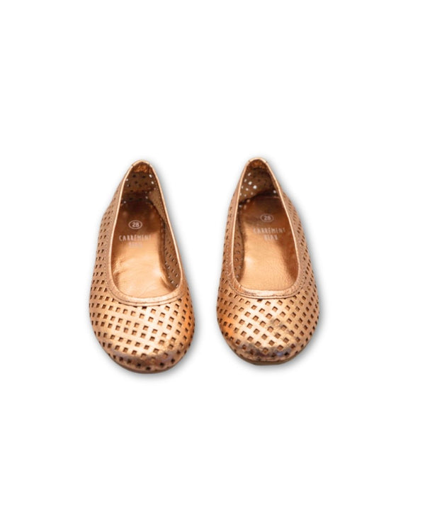 Carrément Beau Rose Gold Ballet Flats
