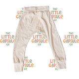 Our Little Legend Taupe Cotton Rib Bottoms