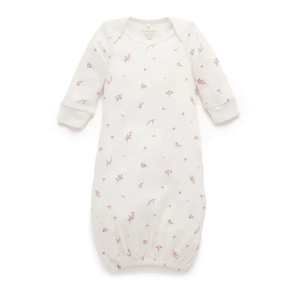 Purebaby Essential Sleepsuit Blossom White