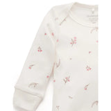 Purebaby Essential Sleepsuit Blossom White