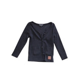Beau Hudson Black Cotton Rib Cardigan