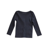 Beau Hudson Black Cotton Rib Cardigan