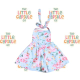 La Sienna Blue Floral Pinny