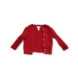 Ralph Lauren Red Cotton Knit Cardigan