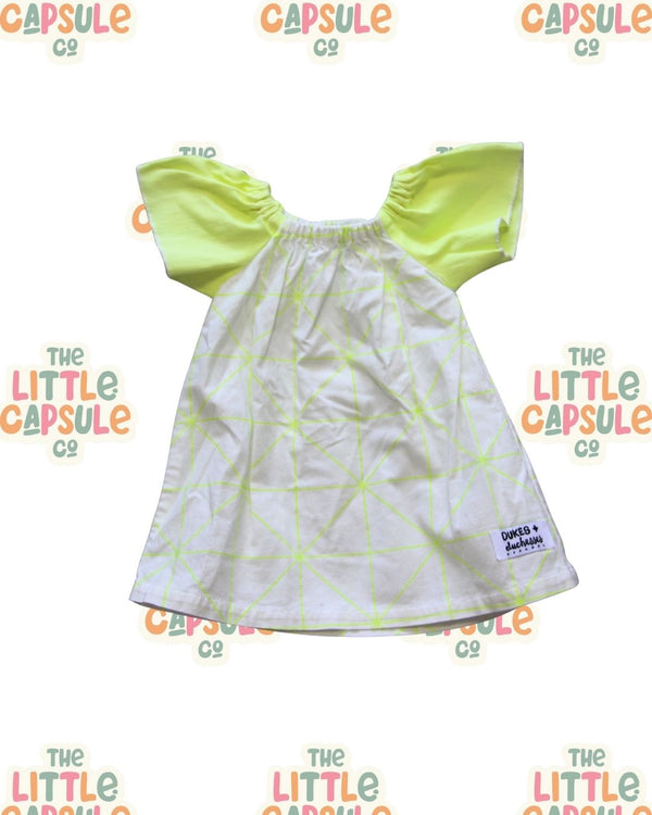 Dukes + Dutchesses Yellow Raw Cotton Dress