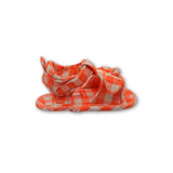 Seed Orange & White Check Baby Sandals
