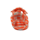 Seed Orange & White Check Baby Sandals