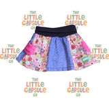 Oishi-M Purple and Pink Floral Patchwork Skirt