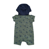 Sprout Green Palm Tree Hooded Playsuit