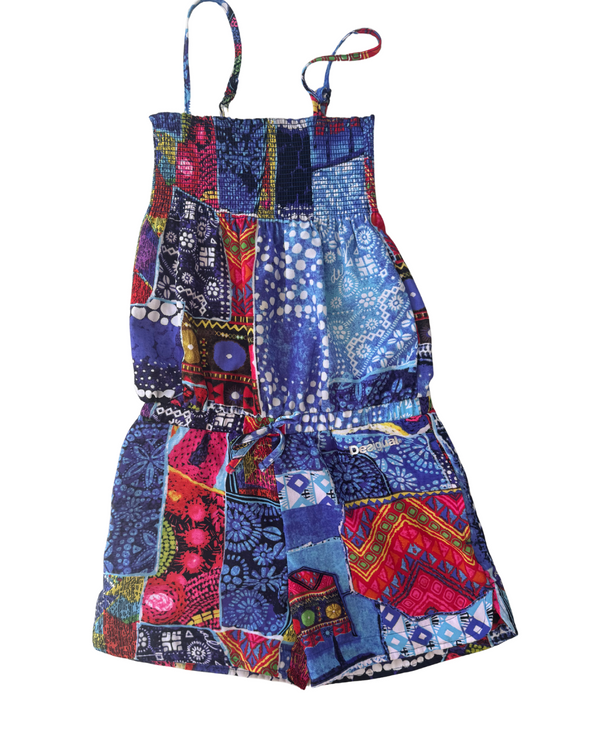 Desigual Blue Pattern Playsuit