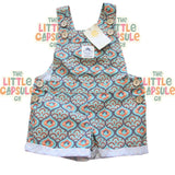 Salty Shreds Blue Boho Overalls