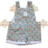Salty Shreds Blue Boho Overalls