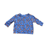 Cheeky Chickadee Blue Cheetah Top