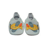 Bobux Blue Leather Booties with Plane