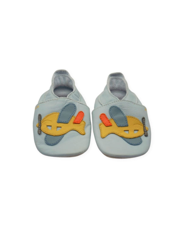 Bobux Blue Leather Booties with Plane
