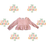 Bonnie & Harlo Dusty Pink Long Sleeve Top