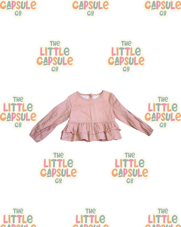 Bonnie & Harlo Dusty Pink Long Sleeve Top