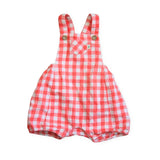 Purebaby Red Check Overalls
