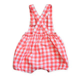Purebaby Red Check Overalls
