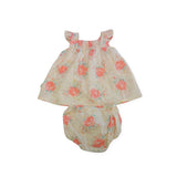 Toshi White & Pink Floral Set