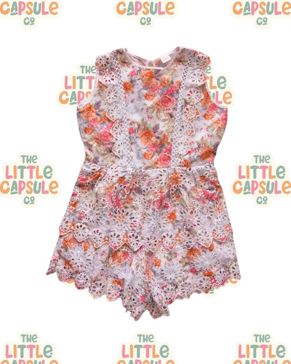 Marlo Floral Playsuit with Lace