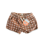 Miann & Co Cream & Brown Check Cotton Shorts