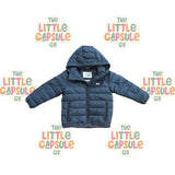 Quiksilver Blue Puffer Jacket with Hood