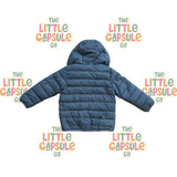 Quiksilver Blue Puffer Jacket with Hood