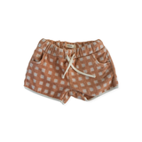 Miann & Co Cream & Brown Check Cotton Shorts