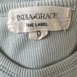 India + Grace  Blue-Grey Bodysuit